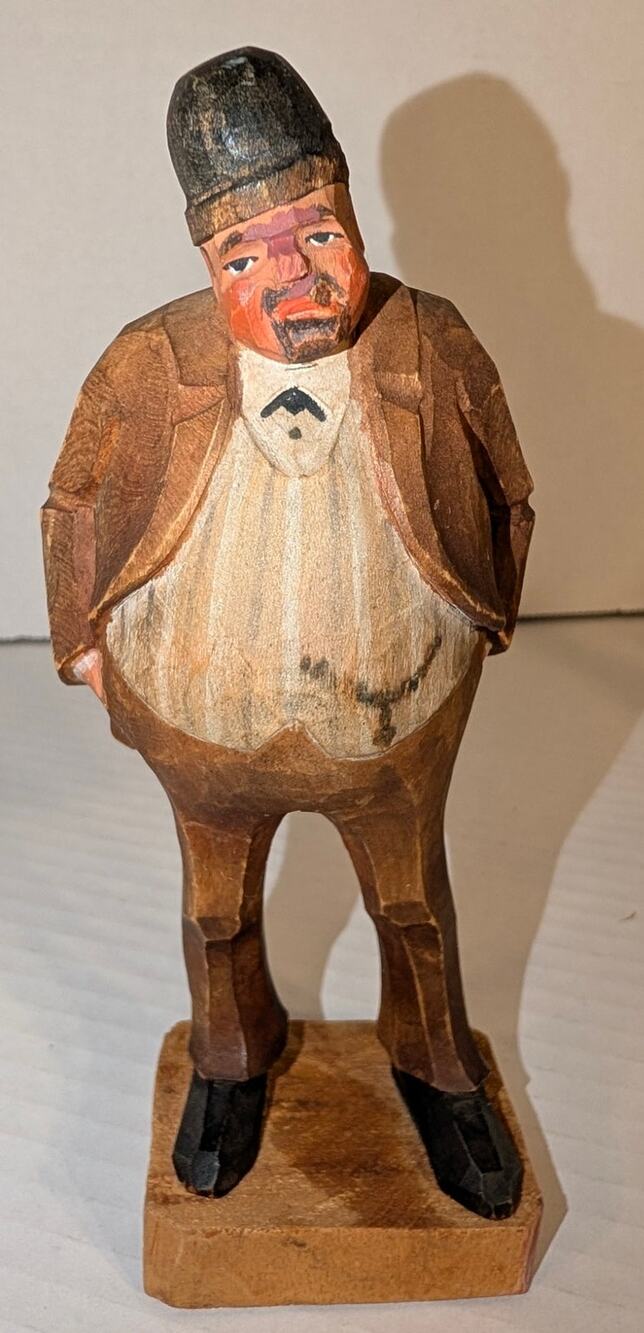 Vintage 1990's Swedish Wood Carved "Man' by CJ TYYGG Rare Collectible